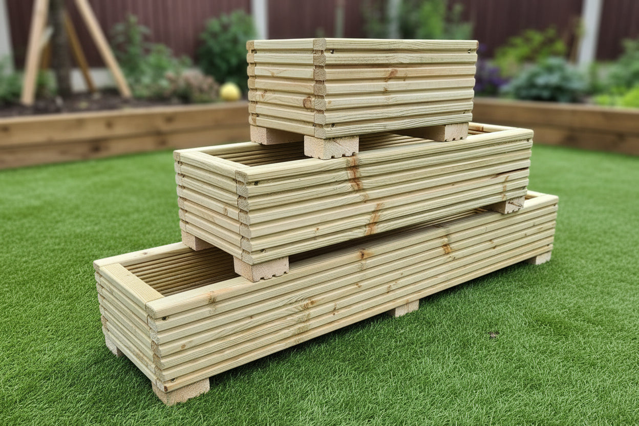 Wooden Decking Planters
