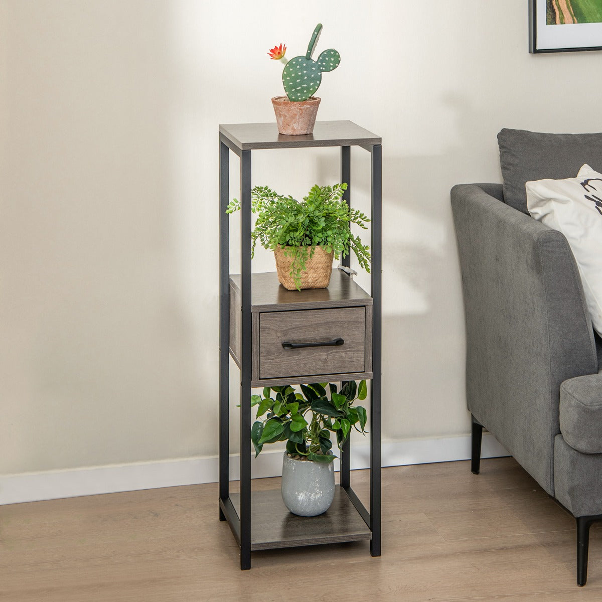 3 Tier Plant Stand with Drawer - Yakudatsu