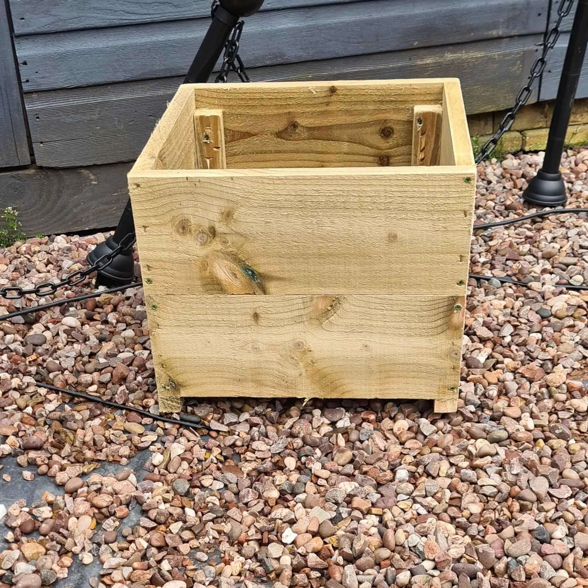 40cm Square Wooden Planter
