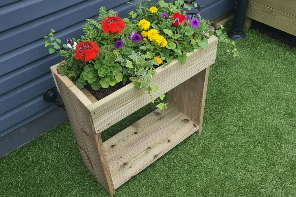 Wooden Garden Trough Planters