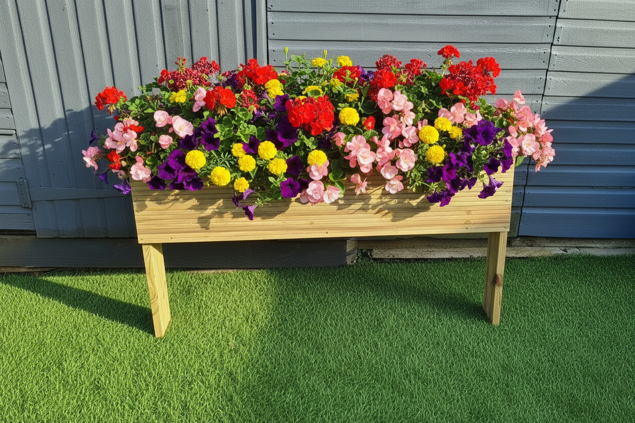 Extra Deep Raised Wooden Planter