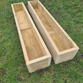 2 x Rustic Wooden Garden Planters