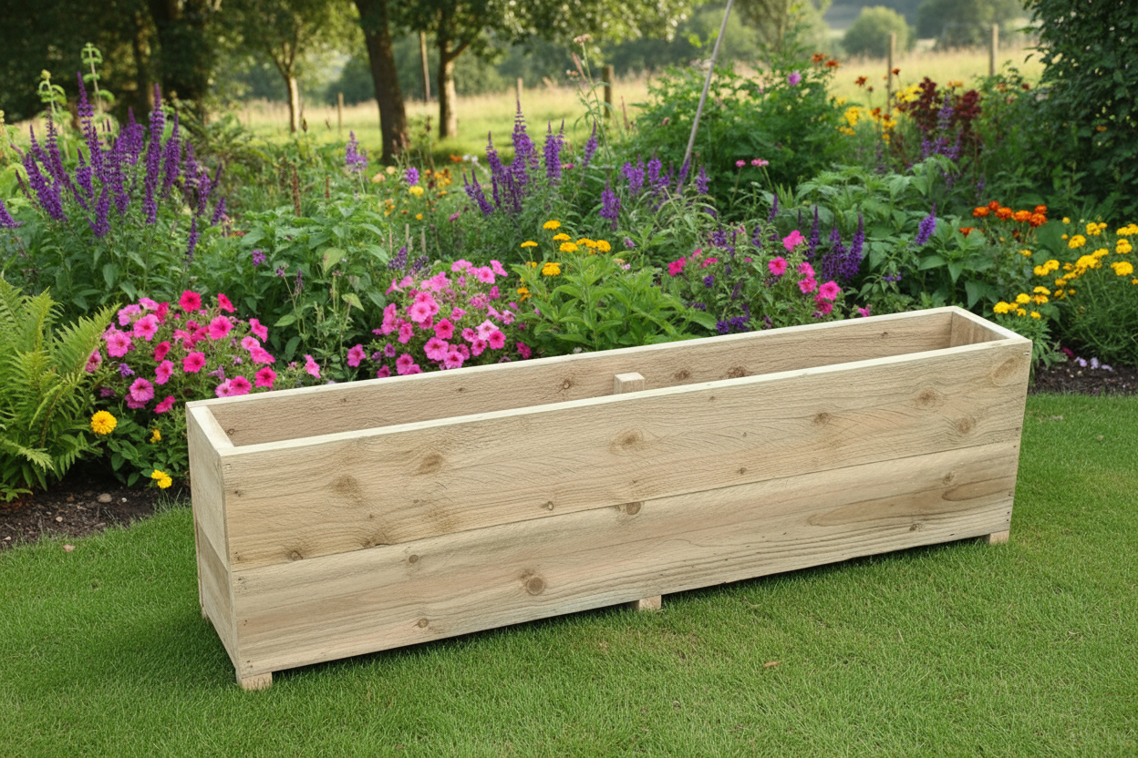 Large 2 Tier Wooden Garden Planters