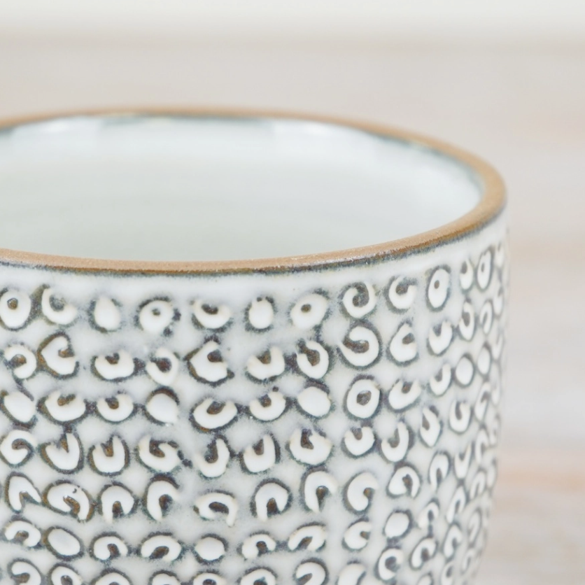 Abstract Circles Ceramic Plant Pot - 11cm