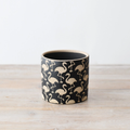 Black Flamingo Stoneware Plant Pot - 11.7cm