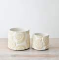Sea Shell Stoneware Plant Pot - 12cm