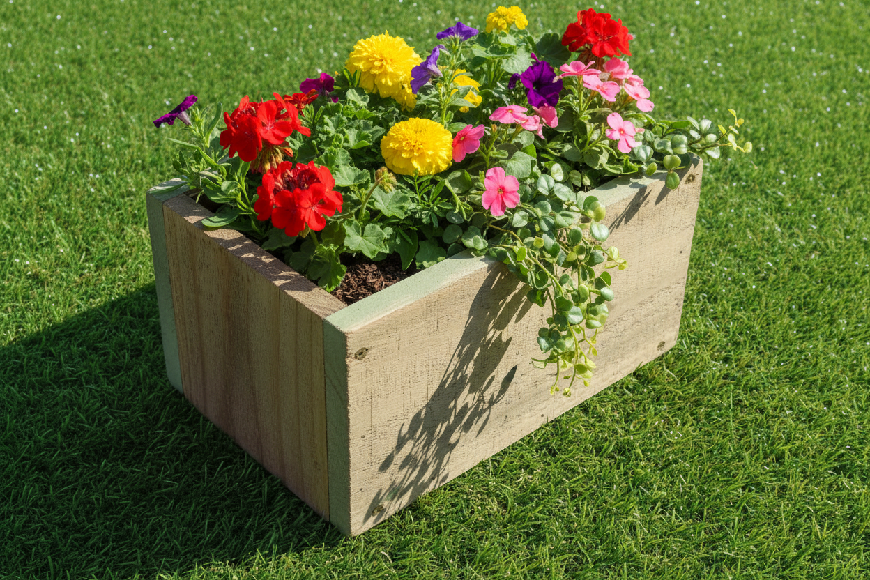 Wooden Rustic Planter / Window Box