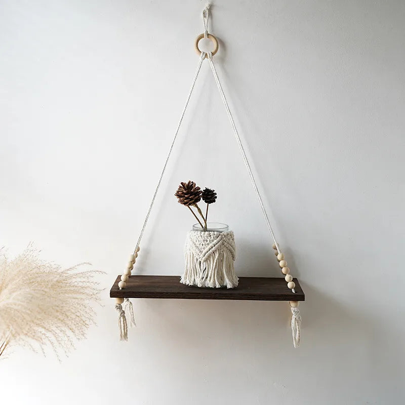 Handmade Macrame Plant Shelf