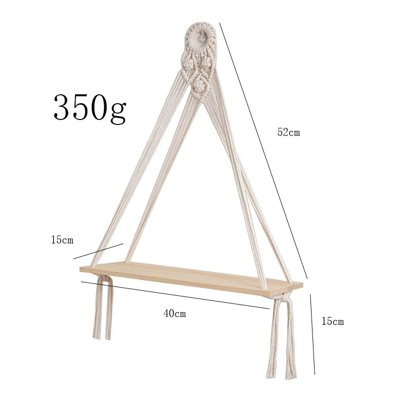 Handmade Macrame Plant Shelf