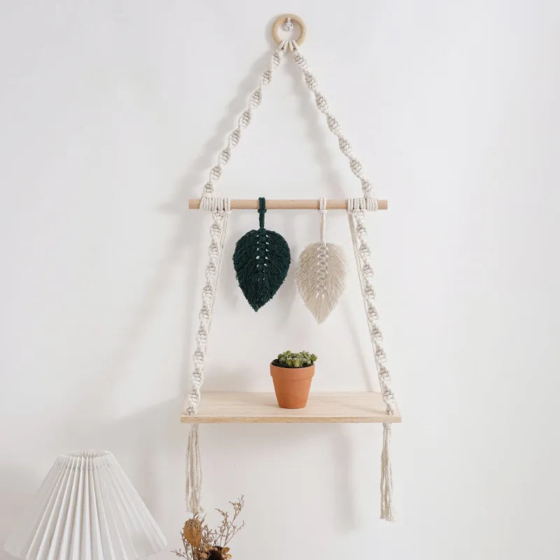 Handmade Macrame Plant Shelf